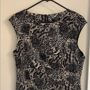Black snake skin print dress from Ann Taylor